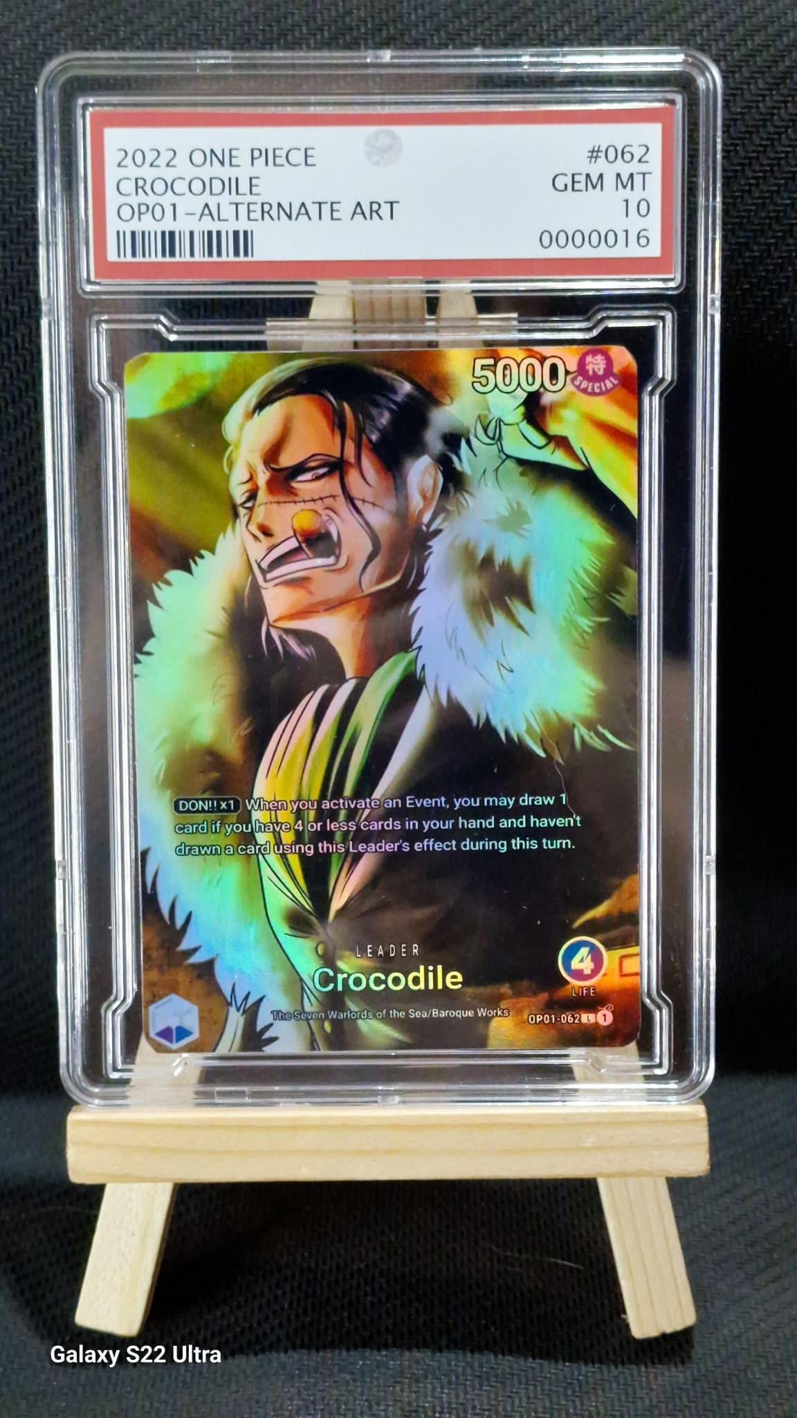 One Piece Card Waifu Leader Art Proxy Gem Mint 10 Crocodile