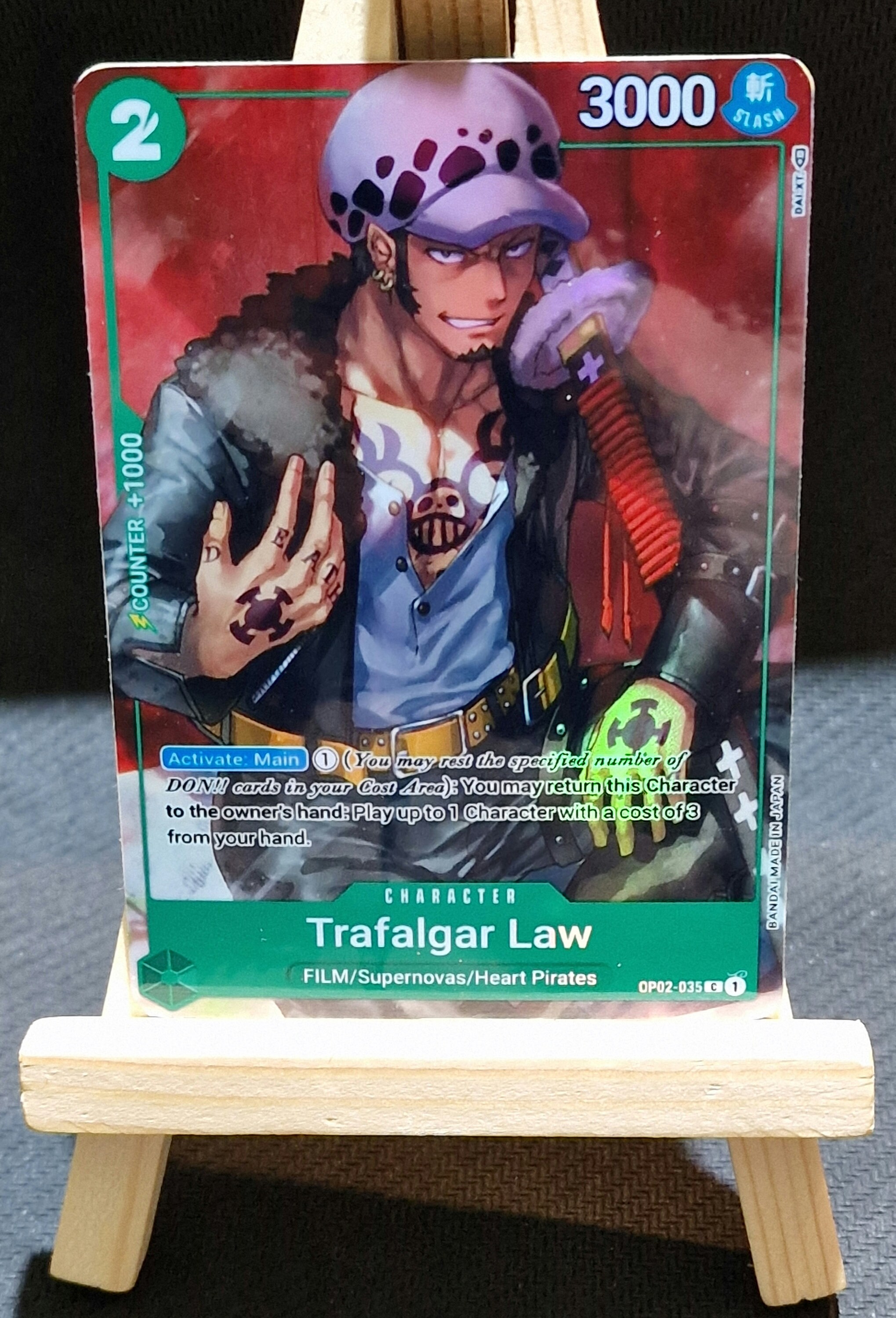 One Piece Proxy Card Holo - Trafalgar Law OP02-035 Regionals 2023