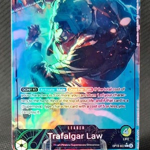 Carte proxy One Piece Holo - Trafalgar Law Leader OP10-022 Alt Art