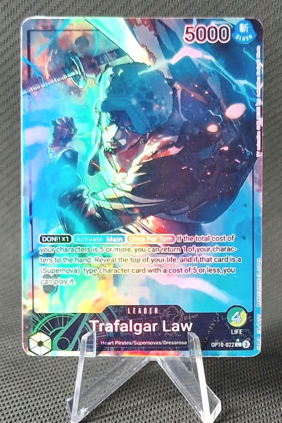 One Piece Proxy Card Holo - Trafalgar Law Leader OP10-022 Alt Art