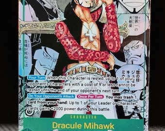 One piece character manga art custom card proxy Dracule Mihawk OP14-119