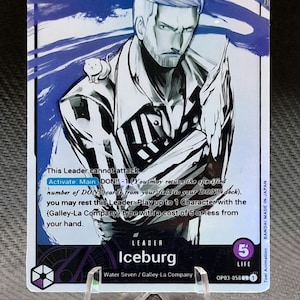 Carte proxy One Piece Holo - Chef Iceburg OP03-058 Alt Art