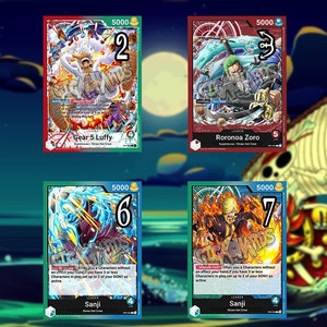 One Piece Leader Custom Card Trading jeu luffy zoro sanji law gear 5 doflamingo nami katakuri arlong akainu garp fumeur lucci magellan