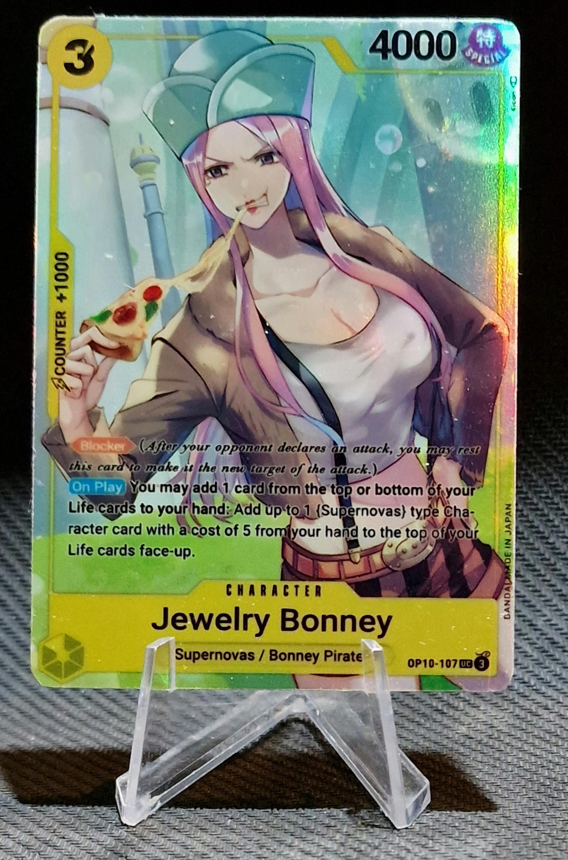 One Piece proxy card Holo - Jewelry Bonney OP10-107 Character yellow