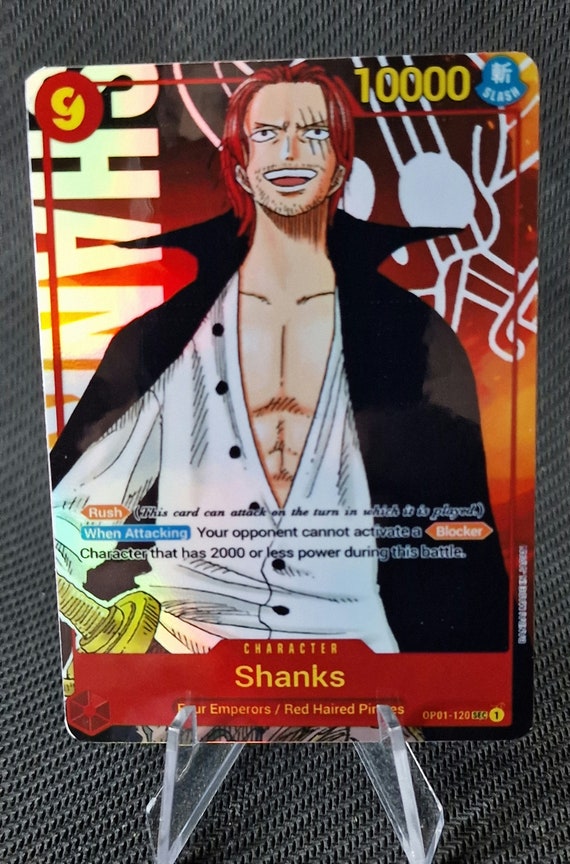 One Piece Proxy Card Holo - Shanks OP01-120 Character Secret - Etsy
