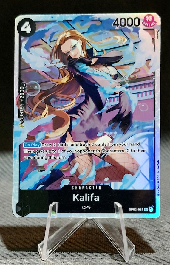 one piece card game kalifa OP07-081 Character Adds exciting new content to the One Piece Trading Card Game with a single heroines edition booster. Kalifa (Dash Pack) (Bubbles)
