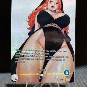 Carte One Piece Holo - Nami Custom Leader OP03-040 Alt Art Nouvelle Holographie "Parallèle" Waifu