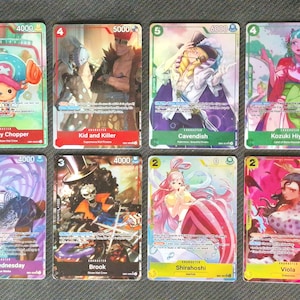 One Piece proxy card Holo - Tony Tony Chopper Kid and Killer Cavendish Kozuki Hiyori Miss Wednesday Brook Shirahoshi Viola - EB01 Character