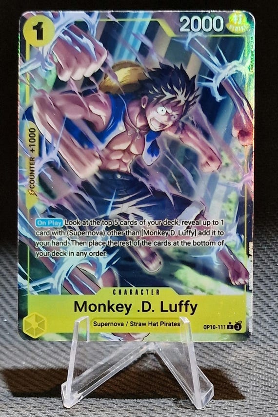 luffy pokemon card Monkey.D.Luffy [Alternate Art] OP02-062 - Paramount War OP02 [SUPER RARE] [Near Mint] main image 1