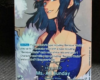 Carta proxy holográfica de One Piece - Sra. All Sunday OP14-084 SP Personaje especial OP16