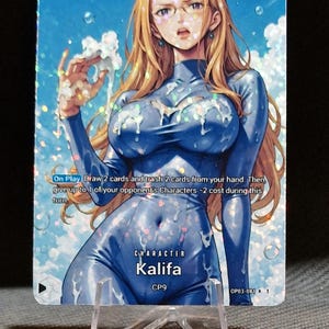 One Piece Karte Holo – Kalifa Custom Character OP03-081 Alt Art New Holography „DOT“ Waifu