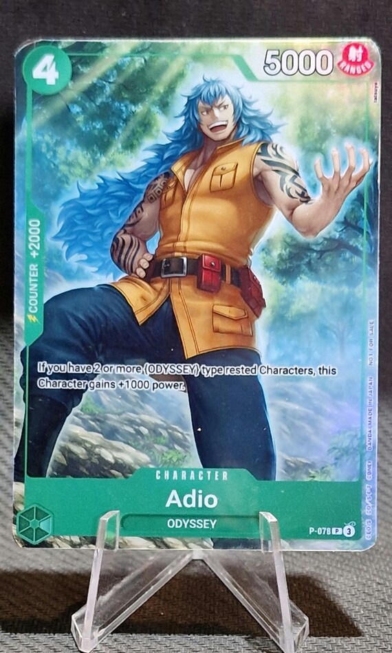 One Piece Proxy Card Holo - Adio P-078 Character Sealed Prize for