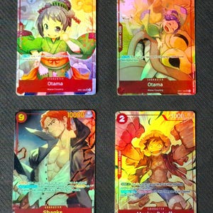 Tarjeta proxy holográfica de One Piece: Otama Shanks Monkey D. Luffy - PRB01 Personaje OP01 Conjunto versión ENG