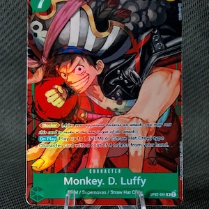 One Piece-Ersatzkarte Holo – Charakter Monkey D. Ruffy OP02-041
