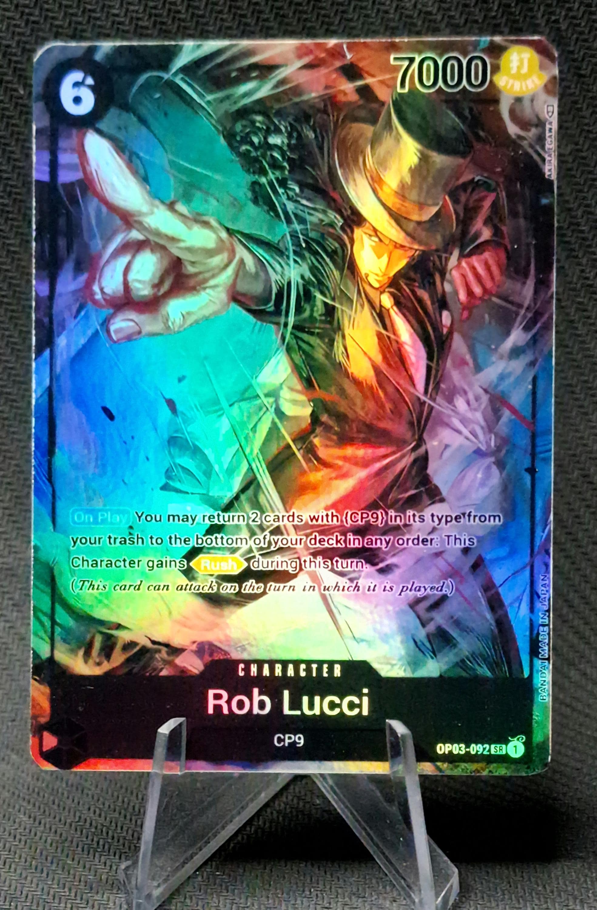 One Piece Proxy Card Holo - Kaku Kalifa Rob Lucci - OP03 Character