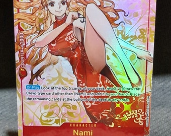 One Piece proxy card Holo - Nami OP01-016 character Exclusive 1st Anniversary Special Hidden Eng version