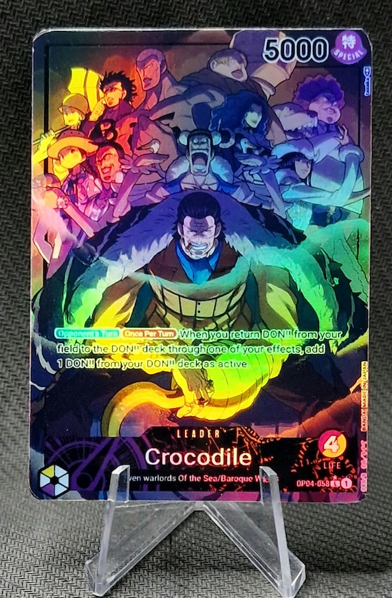 One Piece Proxy Card Holo - Crocodile Leader OP04-058 Alt Art - Etsy
