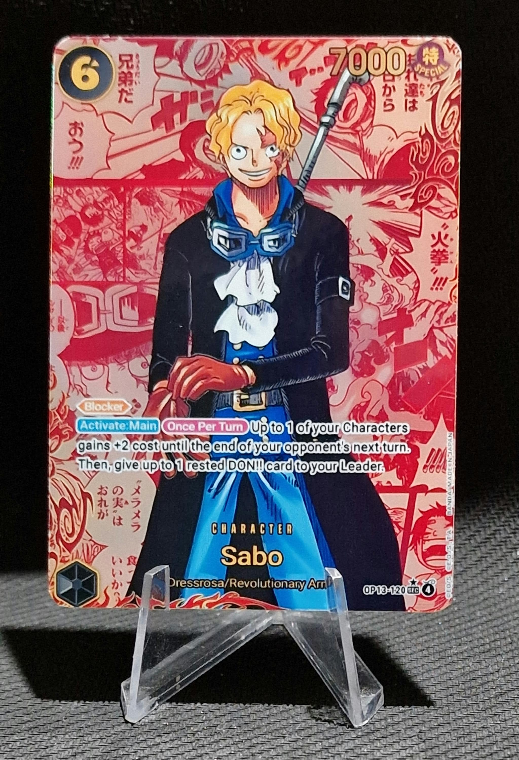 One Piece Character Custom Card Proxy Sabo OP13-120 Sec New Manga
