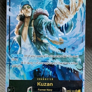 Carte proxy One Piece Holo - Kuzan Character PRB-01 OP02-121 Alt art la meilleure version ENG