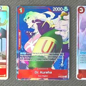 One Piece proxy card Holo - Tony. Tony. Chopper Dr. Kurhea - OP08 Character Red