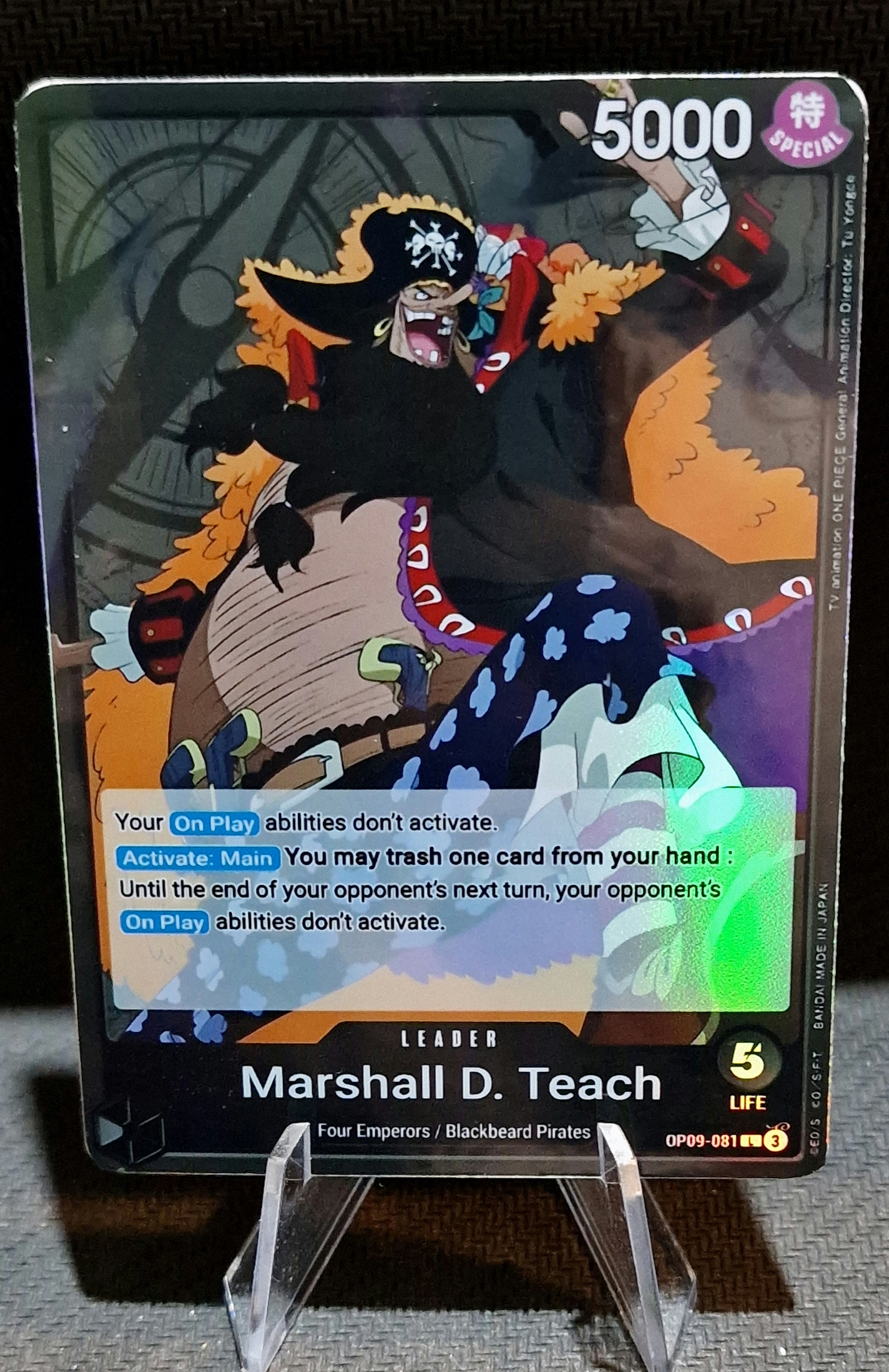One Piece Proxy Card Holo - Marshall D. Teach Leader OP09-081 Alt