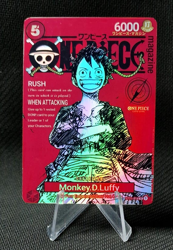 One Piece Proxy Card Holo - Monkey.d.luffy Leader ST21-014 Alt Art
