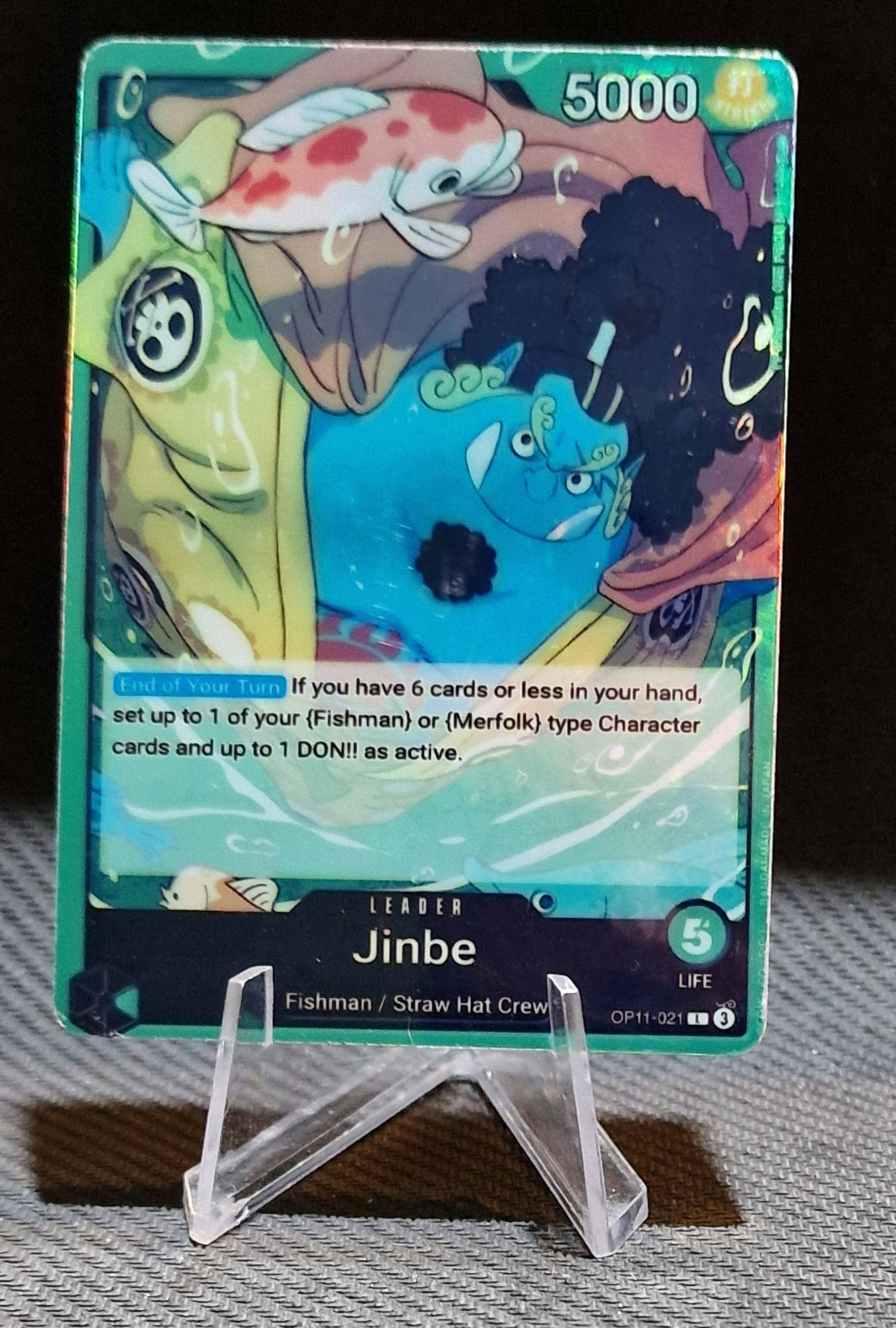 One Piece Proxy Card Leader Holo - Jinbe OP11-021 - Etsy