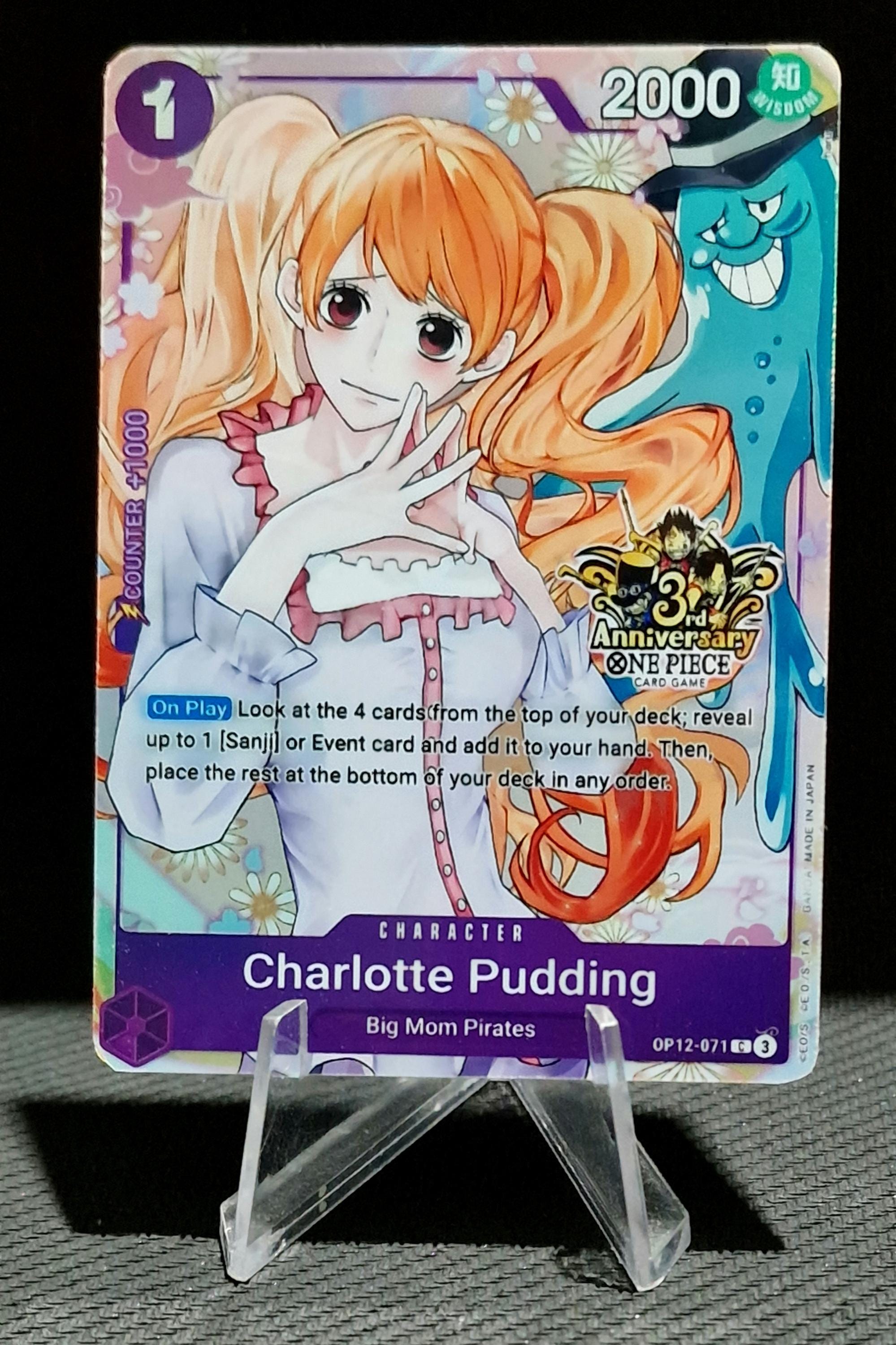 one piece card game pudding Trading Premium Booster -The Best- Vol. 2 Super Rare Charlotte Blue Card Type EB04-034 Charlotte Pudding : Common