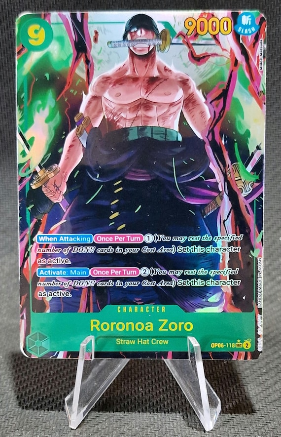 ワンピース プロキシカード ホロ - ロロノア・ゾロ OP06-118