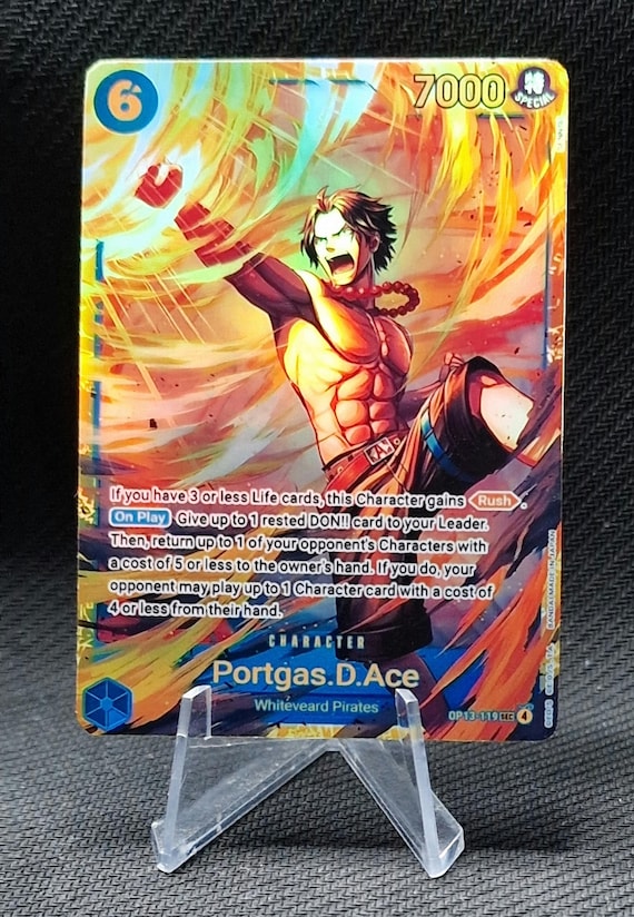 レッドバロン アマダ No.5 カードダス One Piece Character Custom Card Proxy Portgas.d.ace OP13-119 Sec