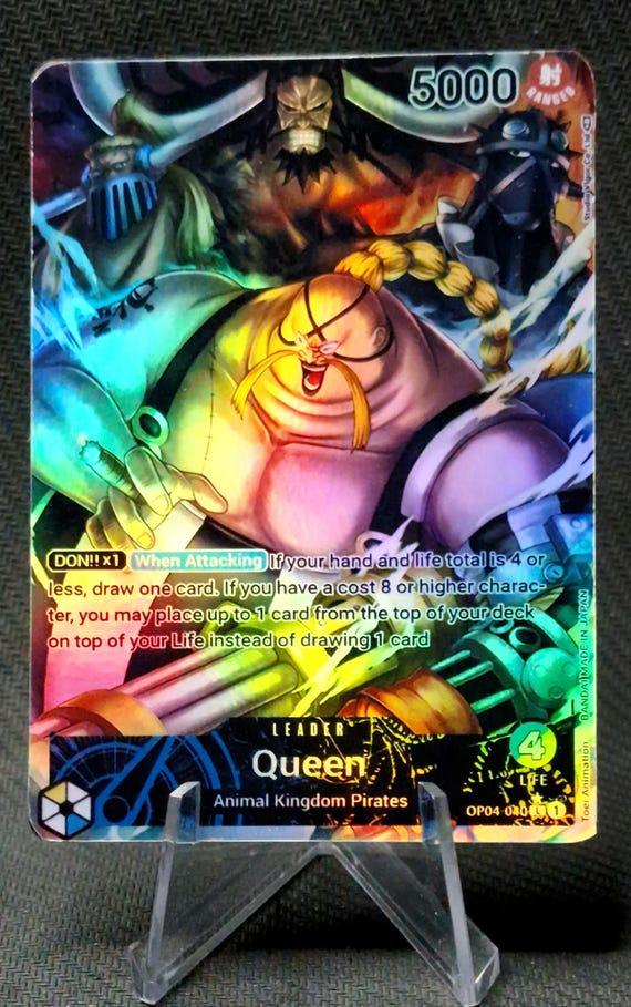 ワンピース　フォログラム　ポスター？　06b04 One Piece Proxy Card Holo - Queen Leader OP04-040 Alt Art - Etsy