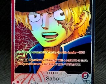 One Piece Proxy Card Leader Holo - Sabo OP13-004 Alt Art - Etsy Canada