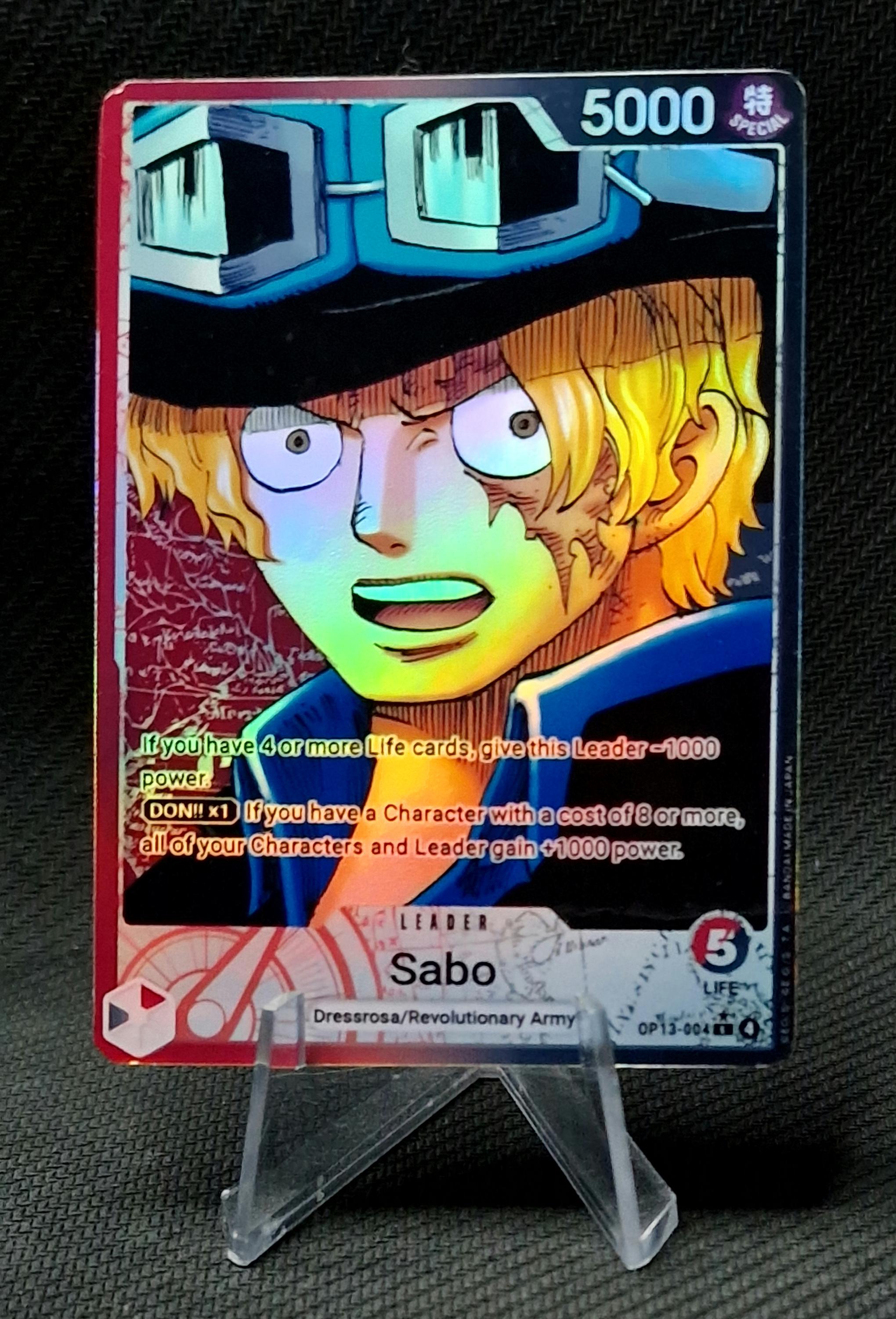 One Piece Proxy Card Leader Holo - Sabo OP13-004 Alt Art - Etsy Canada