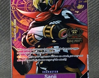 【SALE／37%OFF】 - Holo Card Proxy Piece One Sanji Second Character OP07-064 アニメ/ゲーム