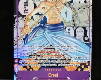 One Piece manga art proxy card Holo - Enel OP15-118 Character