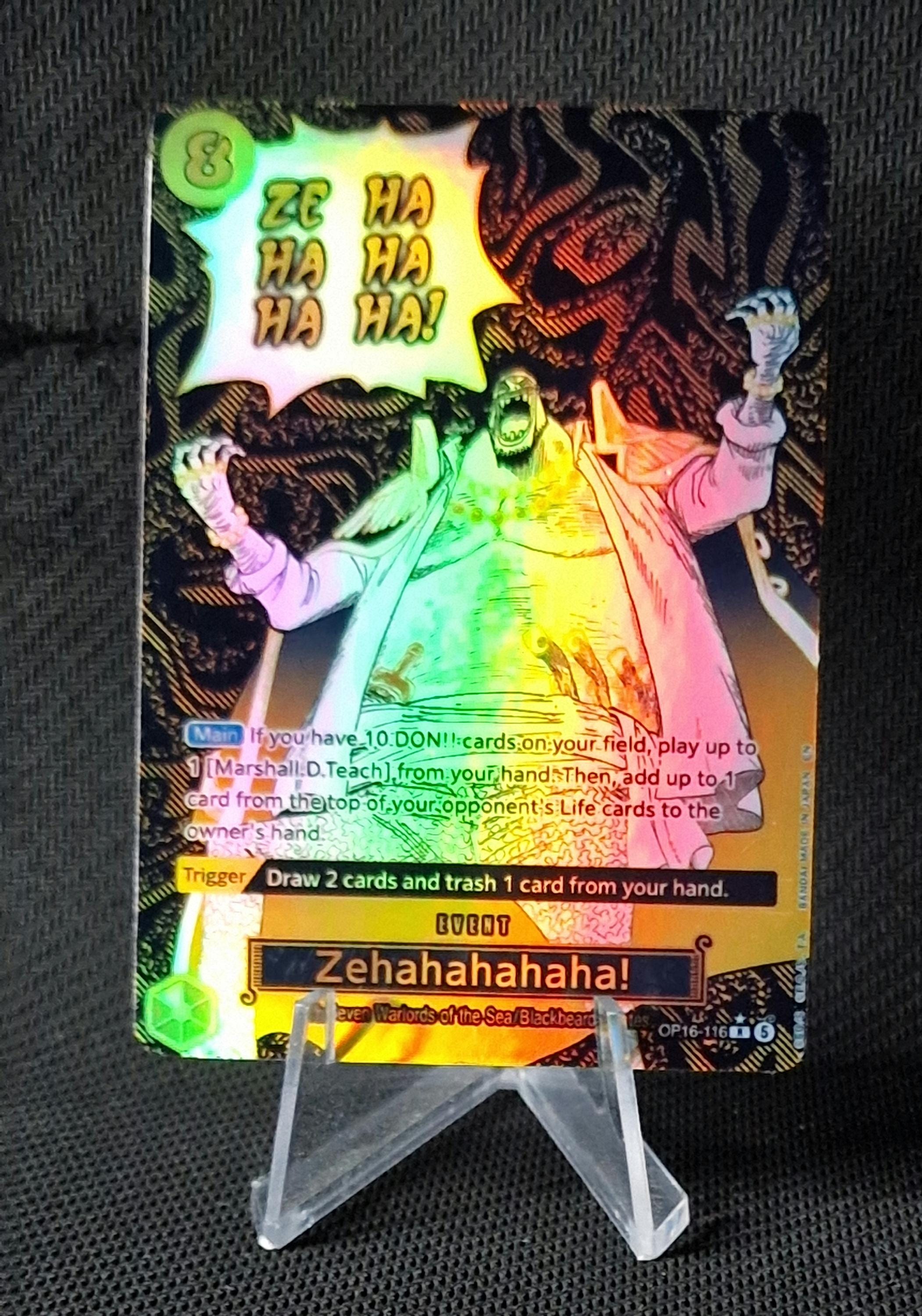 One Piece Proxy Card Holo - Zehahahahaha! OP16-116 Event Alt - Etsy