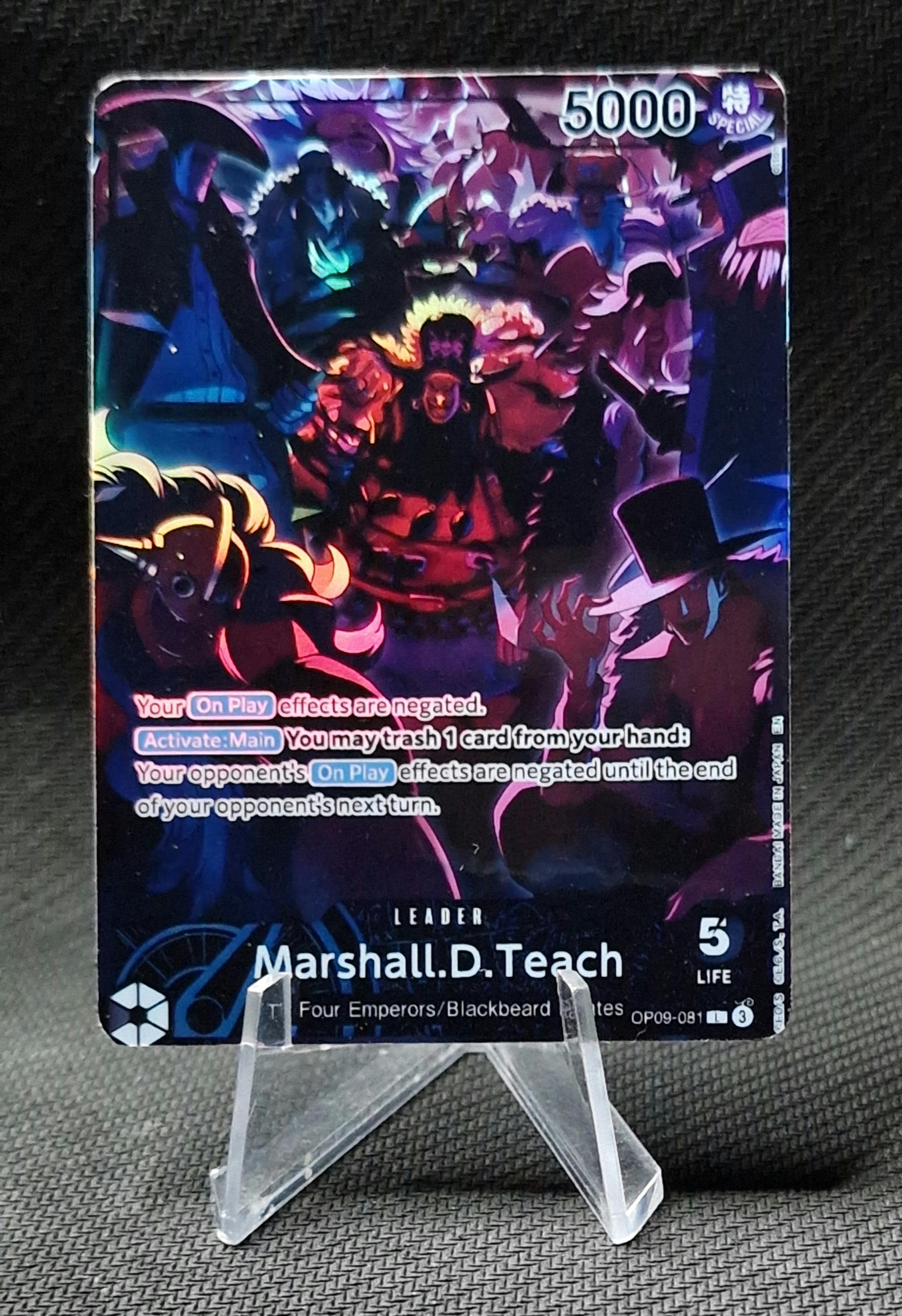 One Piece Proxy Card Holo - Marshall D. Teach Leader OP09-081 4