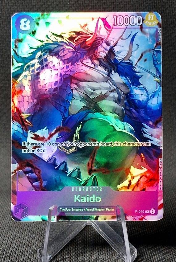 One Piece Proxy Card Holo - Kaido P-040 1st ANNIVERSARY Promo ENG