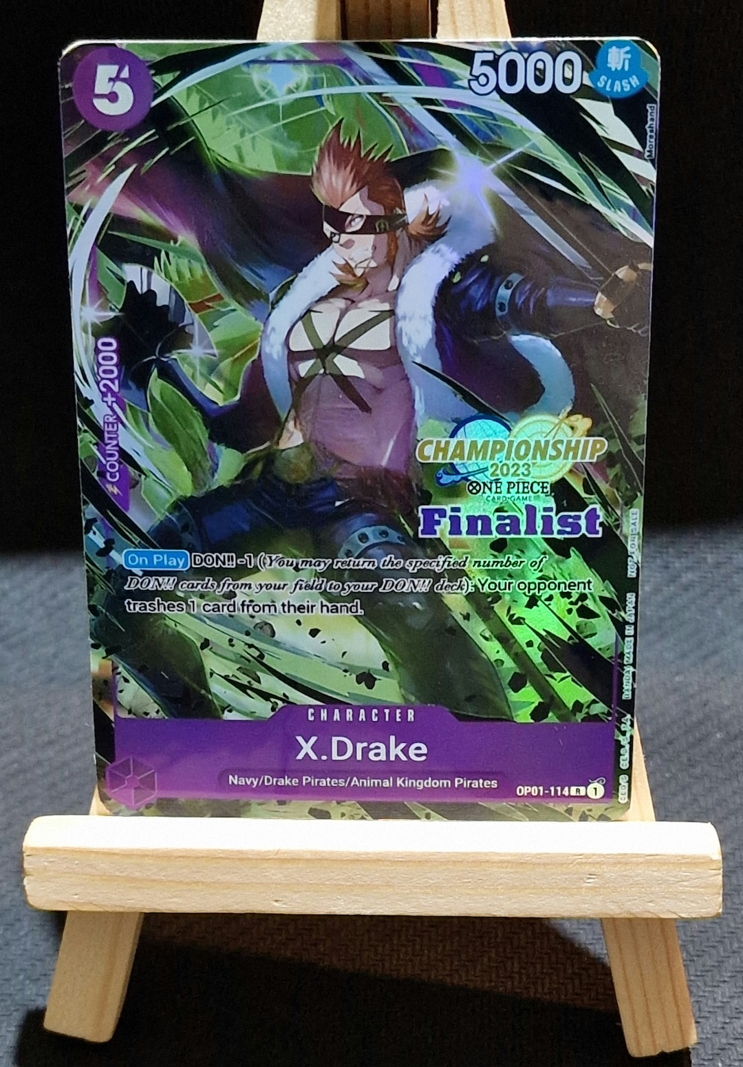 x drake one piece card game OP10-114 X.Drake (UC) Slash Subtype(s)Drake Pirates 2024 One Piece Championship '23