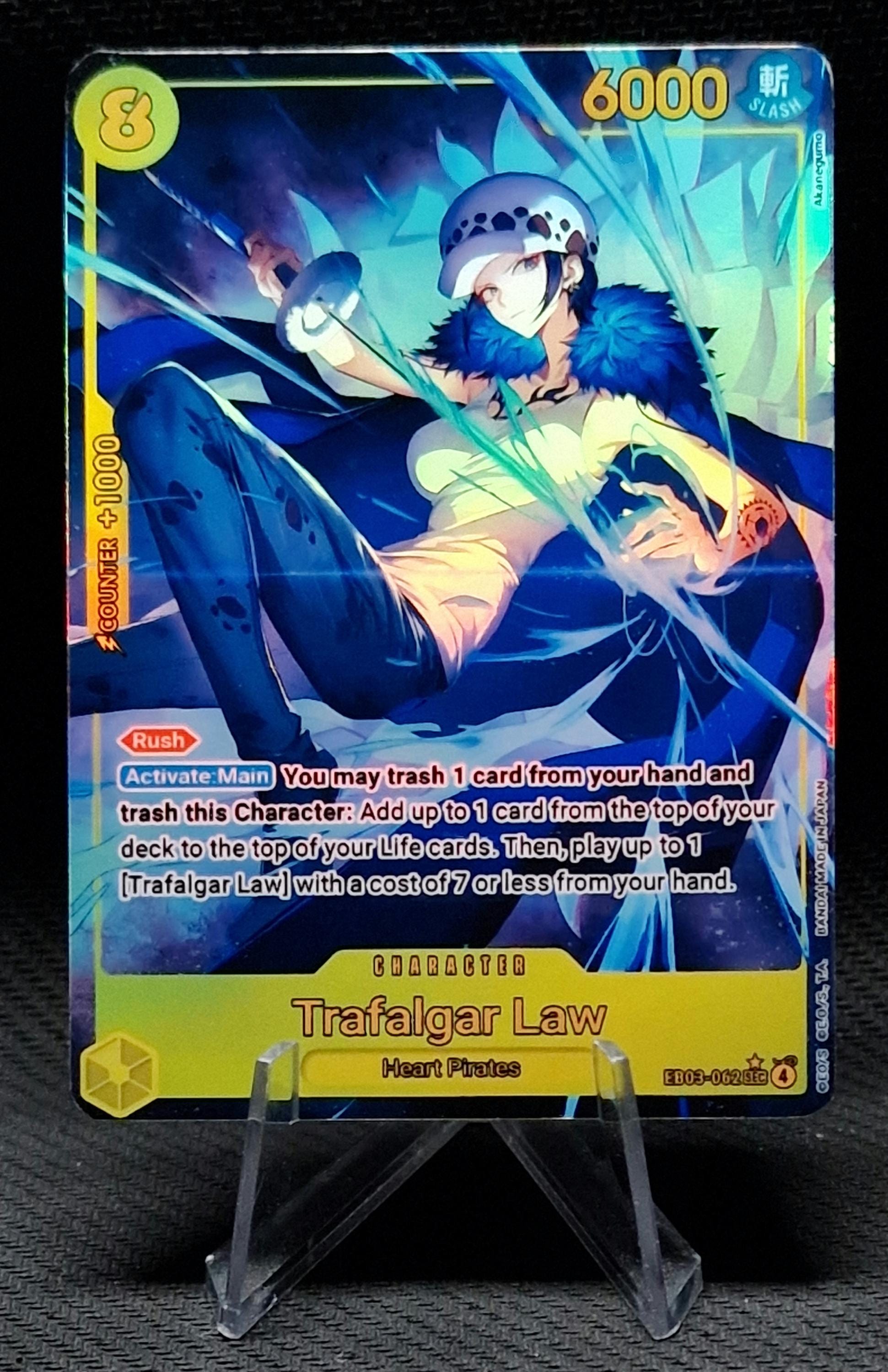 One Piece Proxy Card Holo - Trafalgar Law EB03-062 Character SEC
