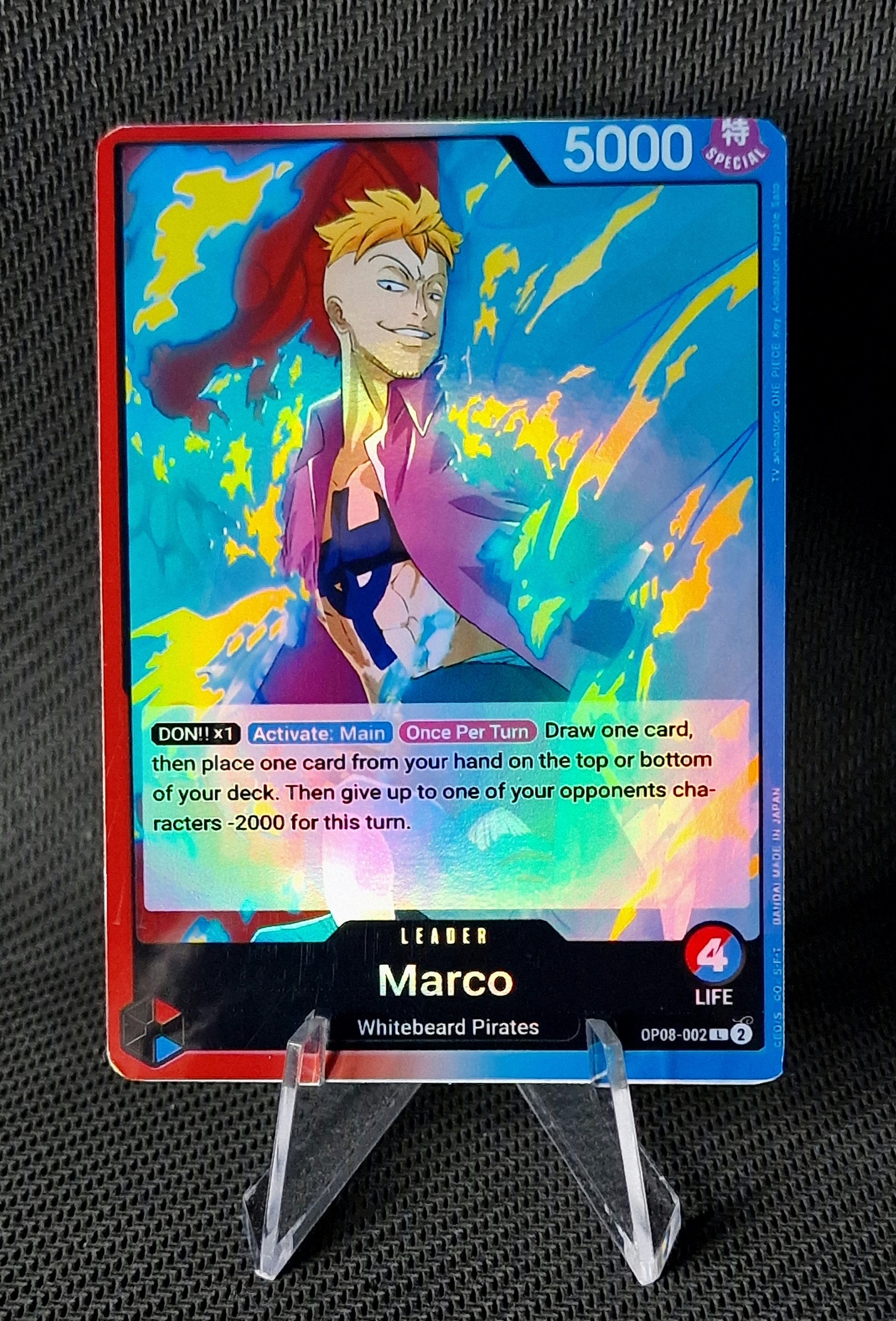 PSA 10 Marco OP08-002 Leader Alt Art One Piece Card Japanese