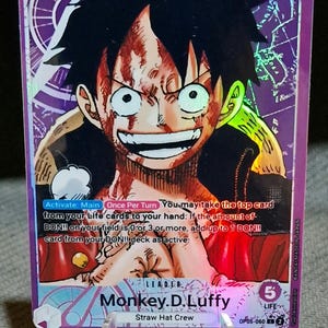 Carte proxy One Piece Holo - Monkey.D.Luffy Leader OP05-060 Alt Art