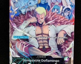 One Piece proxy card Holo - Donquixote Doflamingo Leader OP04-019 Alt art