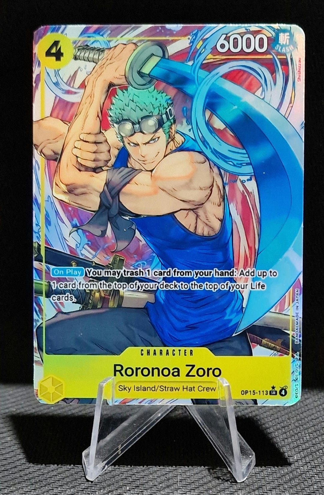 One Piece Proxy Card Holo - Roronoa Zoro OP15-113 Character - Etsy