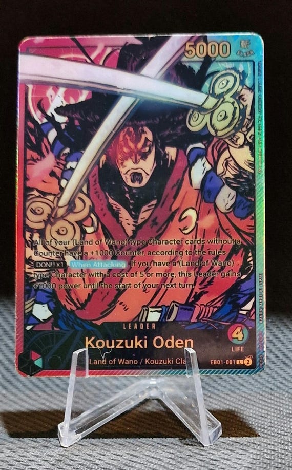 One Piece proxy card Holo - Kozuki Oden Leader EB01-001 Alt art One Piece proxy card Holo - Kozuki Oden Leader EB01-001 Alt art