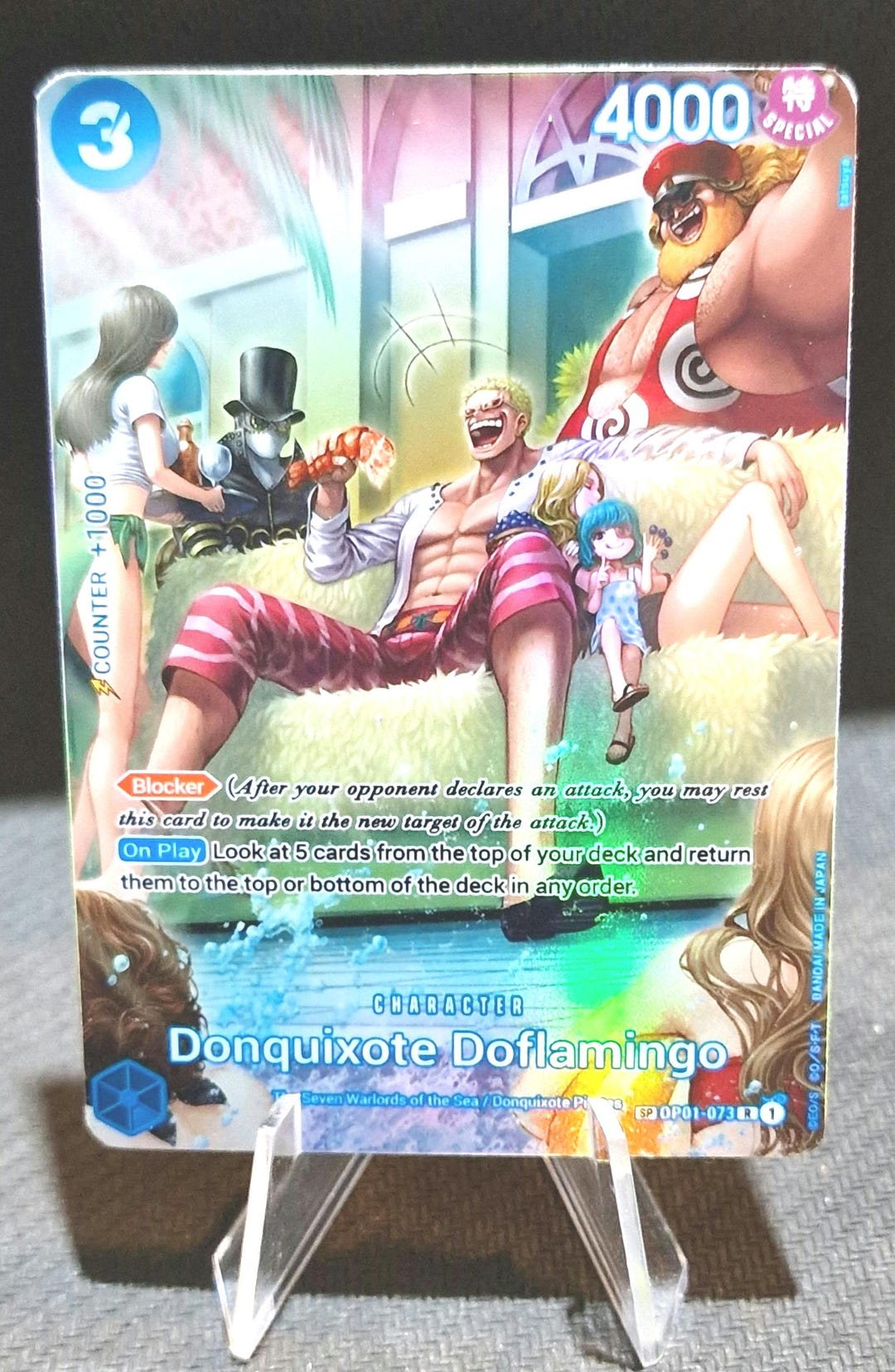 One Piece Proxy Card Holo Donquixote Doflamingo OP01-073 Special Character OP07 - Etsy Japan->