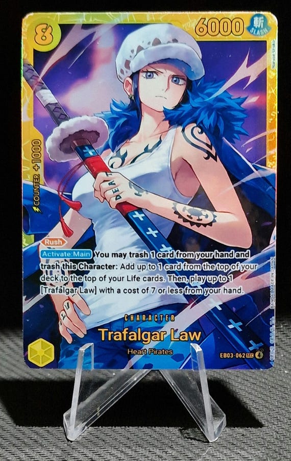 One Piece Proxy Card Holo - Trafalgar Law EB03-062 Character SEC