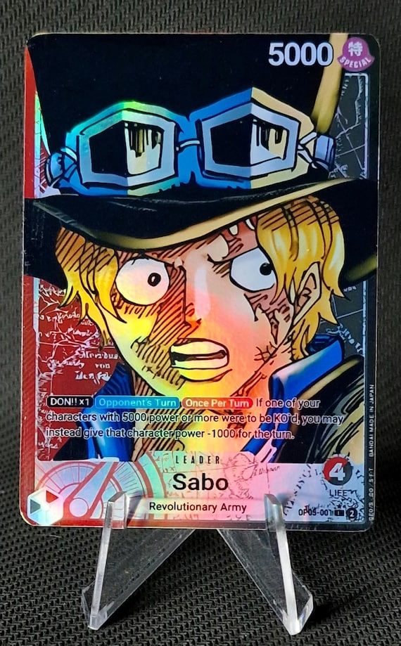 One Piece Proxy Card Holo - Sabo Leader OP05-001 Alt Art - Etsy