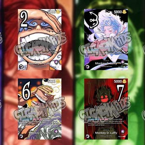 One Piece Leader 09 Custom Card Trading game Monkey D Luffy Gear 5 Marshall D Teach Blackbeard Buggy Shanks Nico Robin 4 four emperors