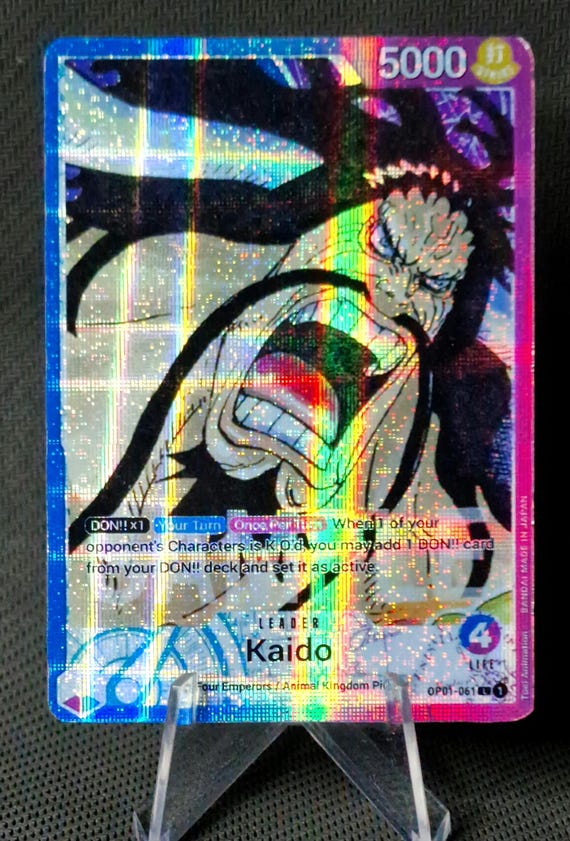One Piece Proxy Card Holo - Kaido Leader OP01-061 Alt Art - Etsy